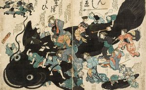 浮世絵・鯰（なまず）［錦絵２枚物・全83点］ワイドで面白さ超アップ！