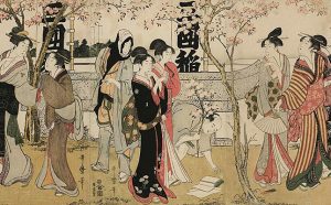 喜多川歌麿・浮世絵［美人画大判３枚続・全54点］衣装や背景が織りなす江戸の物語